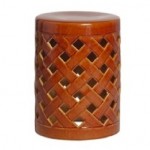EMI Crisscross Garden Stool Rust
