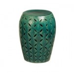 EMI Lattice Garden Stool Green