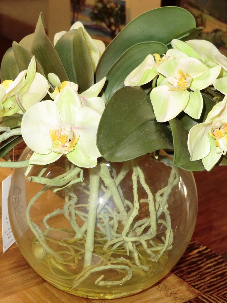DIL Green Phalaenopsis in Glass Bubble Vase