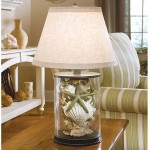 REGA Mixed Sea Shells Under Glass Lamp