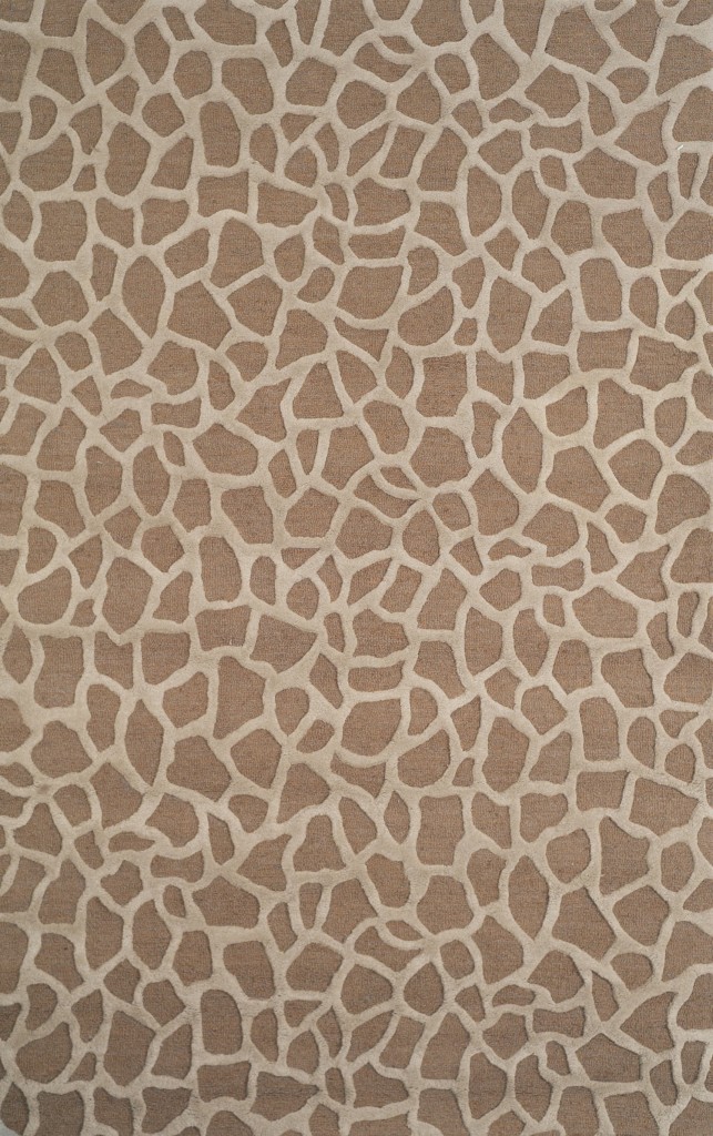 TRO Seville Giraffe Taupe Wool Area Rug Indoor/Outdoor