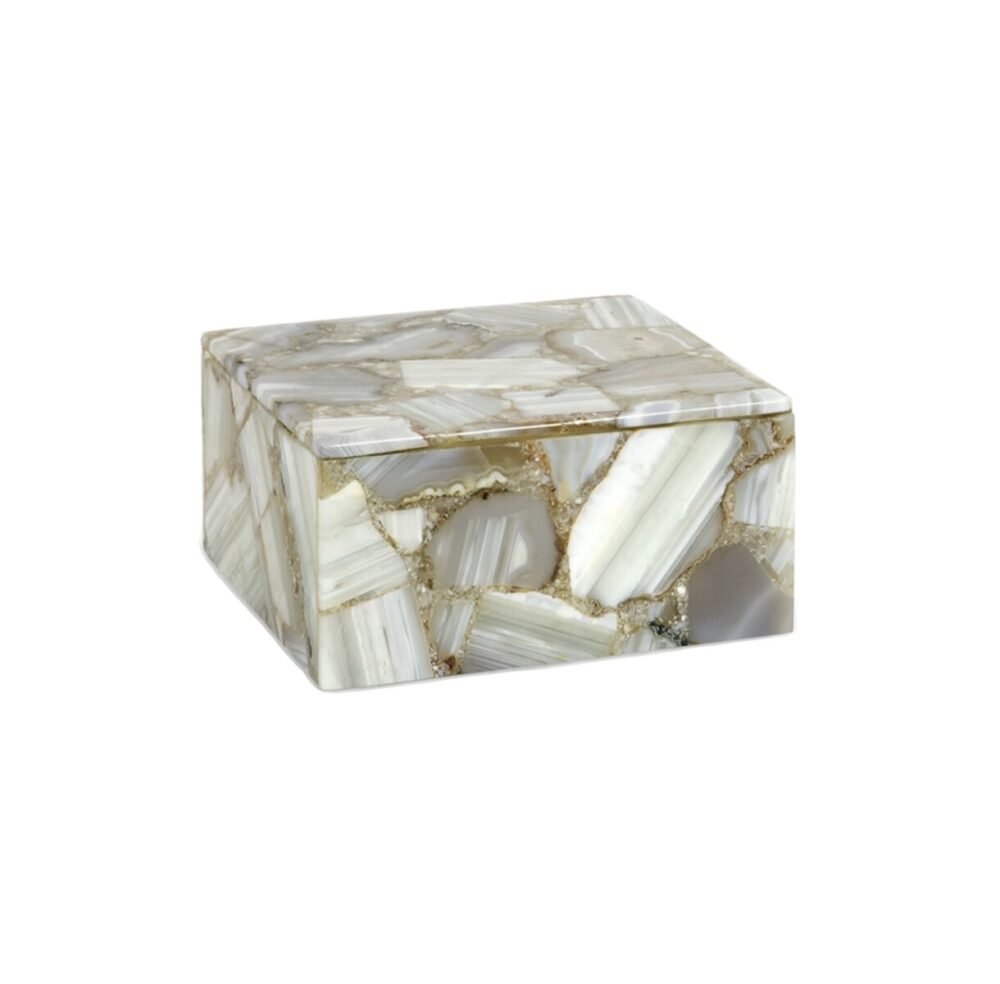 *PALE Agate Inlaid Box